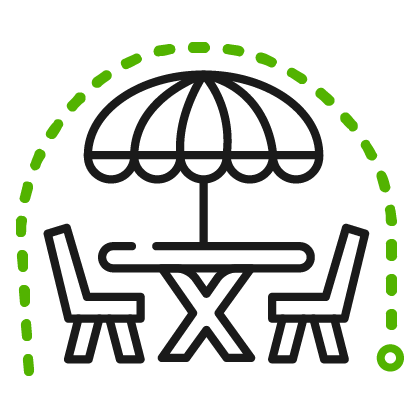 Icon von Gartenmöbeln