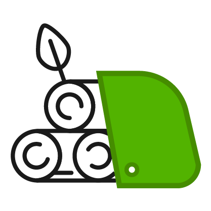 Icon eines Holzstapels